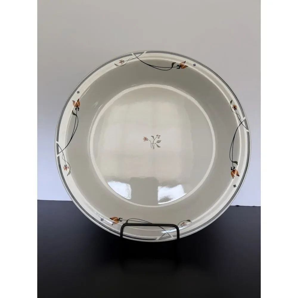 Vintage Gorham Ariana 10” Pie Plate Gourmet Collection Floral Serving Dish